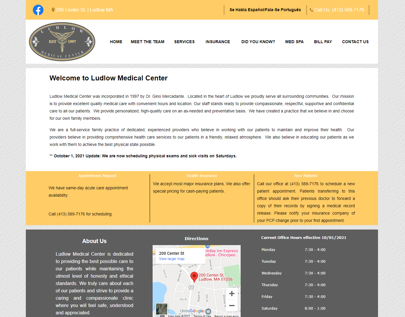 Ludlow Medical Center Website